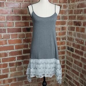 Elizabeth and James gray slip dress size S